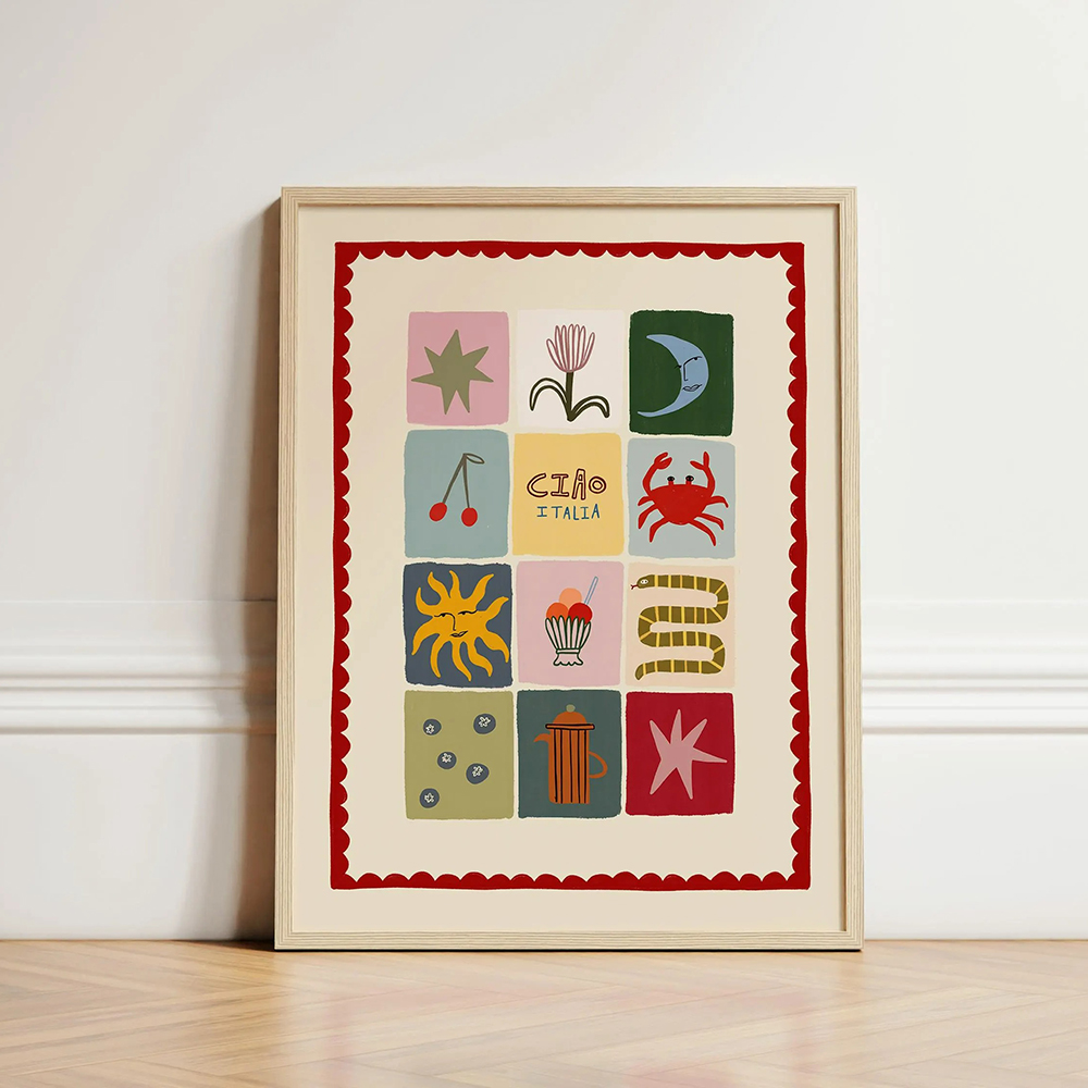 Cetak Tambal Sulam Seni Dindin - Kids Educational Poster ulasan dan harga
