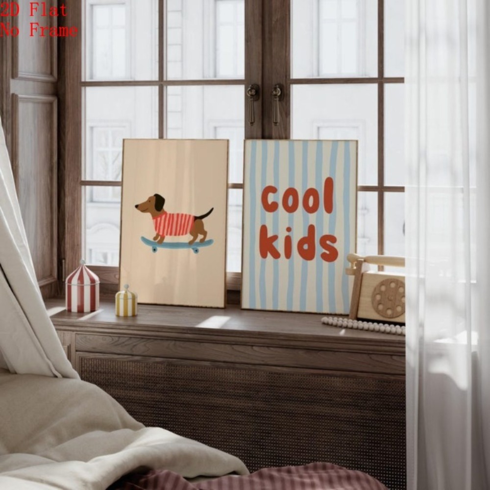 2 buah poster kanvas tanpa bin - Kids Educational Poster ulasan dan harga