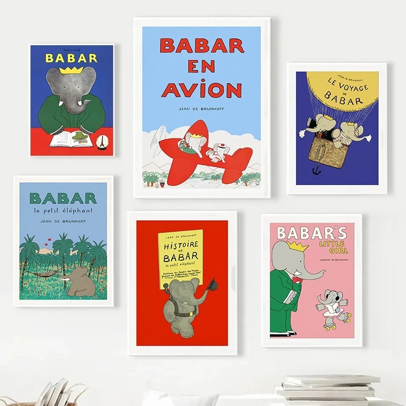 Gajah Babar Perancis Dongeng P - Kids Educational Poster ulasan dan harga