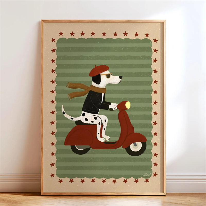 Poster Cetak Kanvas Anjing Dac - Kids Educational Poster ulasan dan harga