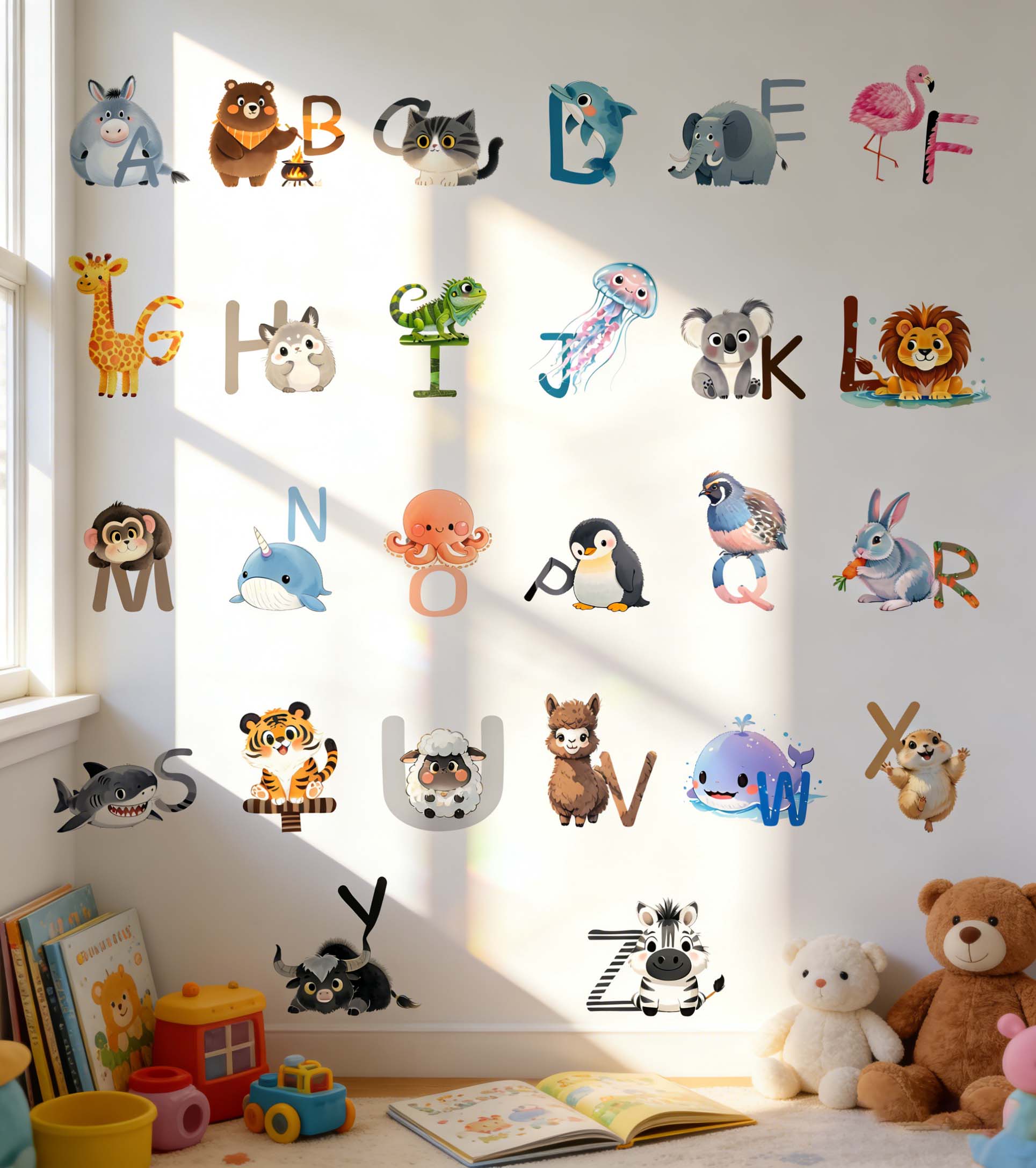 Stiker Dinding Alfabet Inggris - Kids Education Center ulasan dan harga
