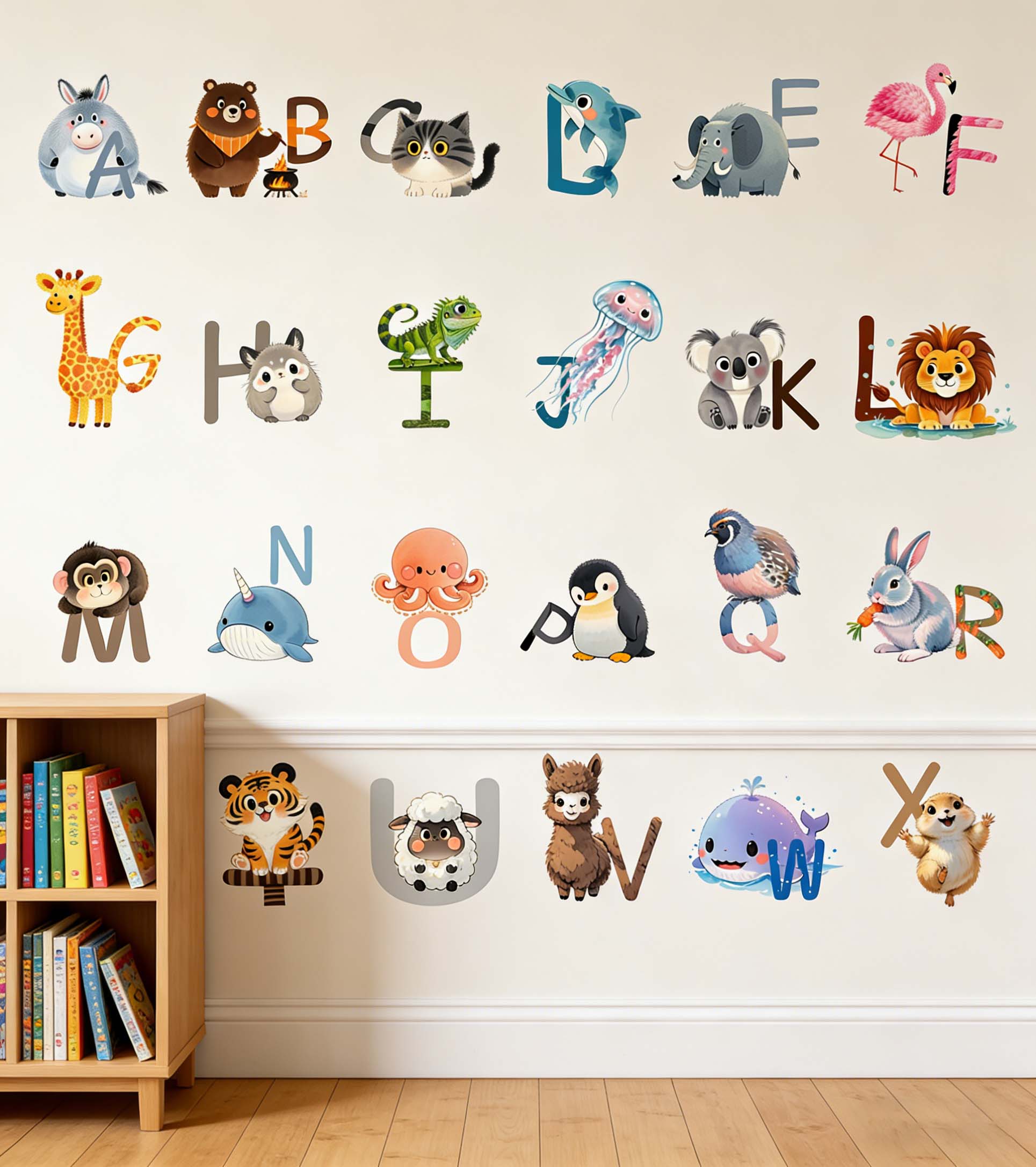 Stiker Dinding Alfabet Inggris - Kids Education Center ulasan dan harga